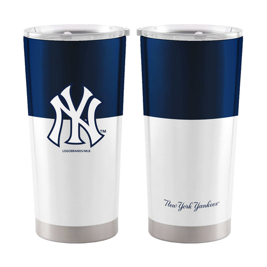 NY Yankees Colorblock 20oz Stainless Tumbler - Logo Brands - Flyclothing LLC