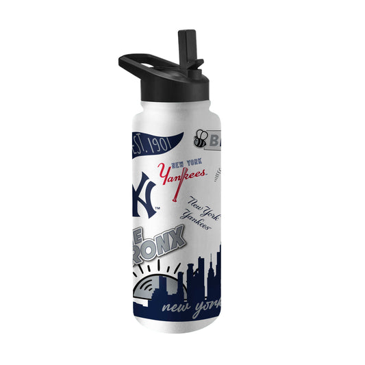 New York Yankees 34oz Native Quencher Bottle - Logo Brands - Flyclothing LLC