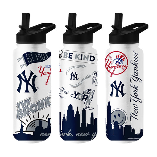 New York Yankees 34oz Native Quencher Bottle - Logo Brands - Flyclothing LLC