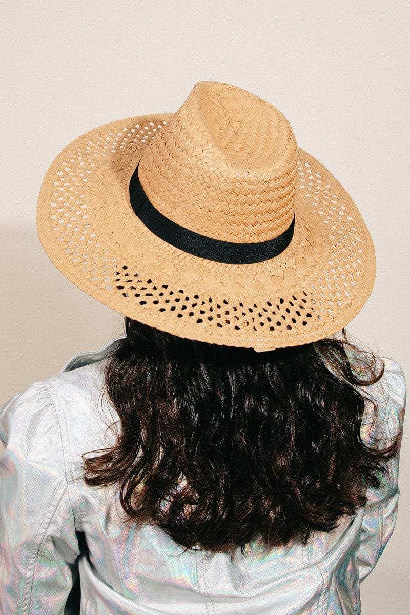 Fame Basket Weave Straw Sun Hat - Trendsi - Flyclothing LLC