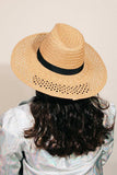 Fame Basket Weave Straw Sun Hat - Trendsi - Flyclothing LLC