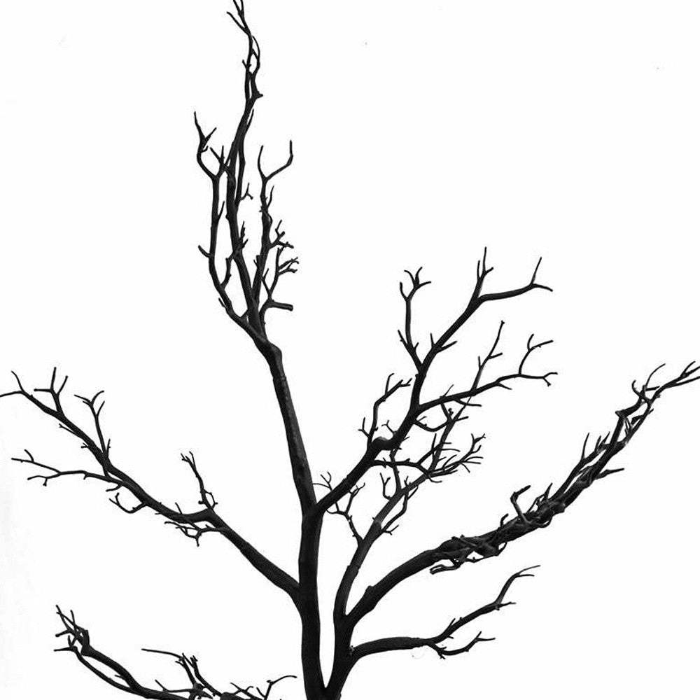 48" Black Artificial Manzanita Tree In Black Planter Pot - HomeRoots - Flyclothing LLC