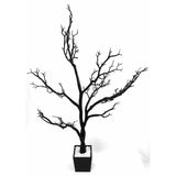 48" Black Artificial Manzanita Tree In Black Planter Pot - HomeRoots - Flyclothing LLC