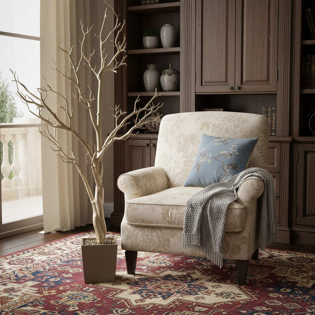48" Gold Artificial Manzanita Tree In Gold Planter Pot - HomeRoots - Flyclothing LLC