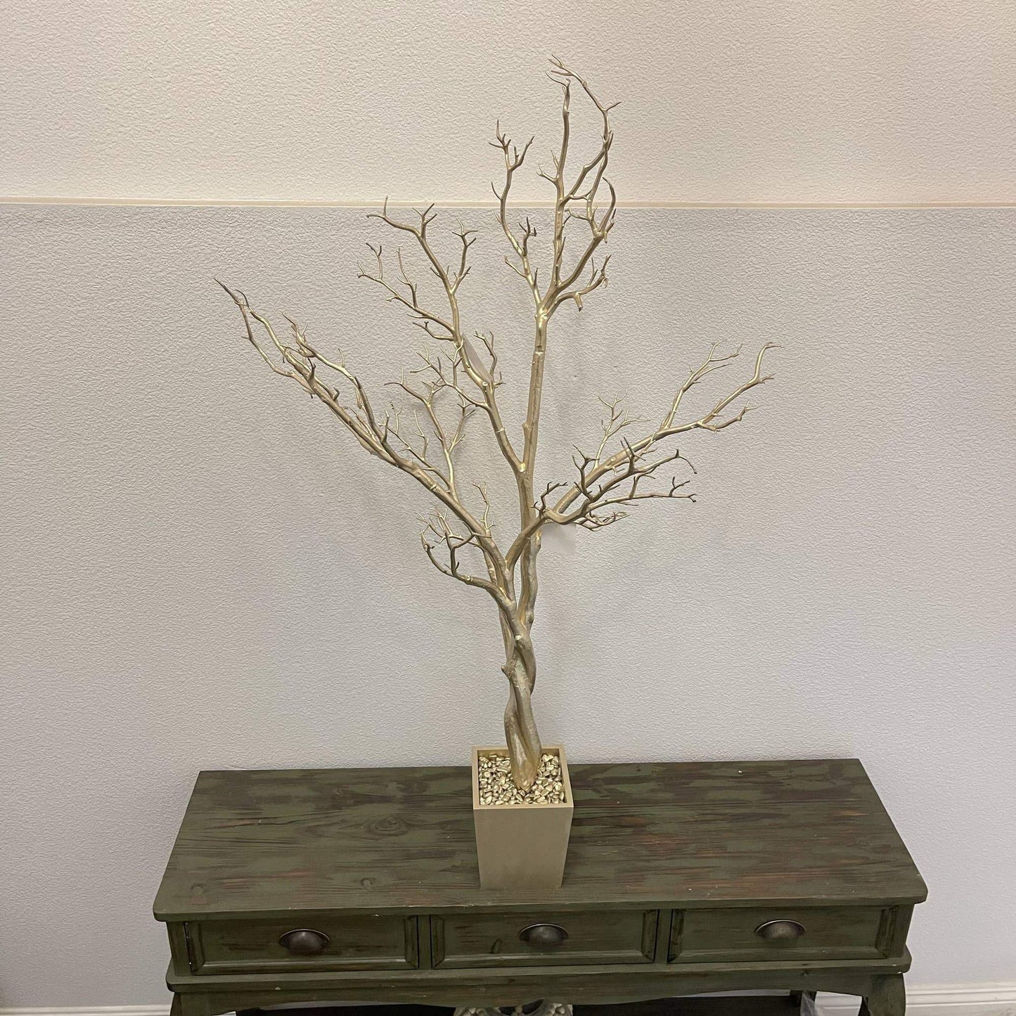 48" Gold Artificial Manzanita Tree In Gold Planter Pot - HomeRoots - Flyclothing LLC