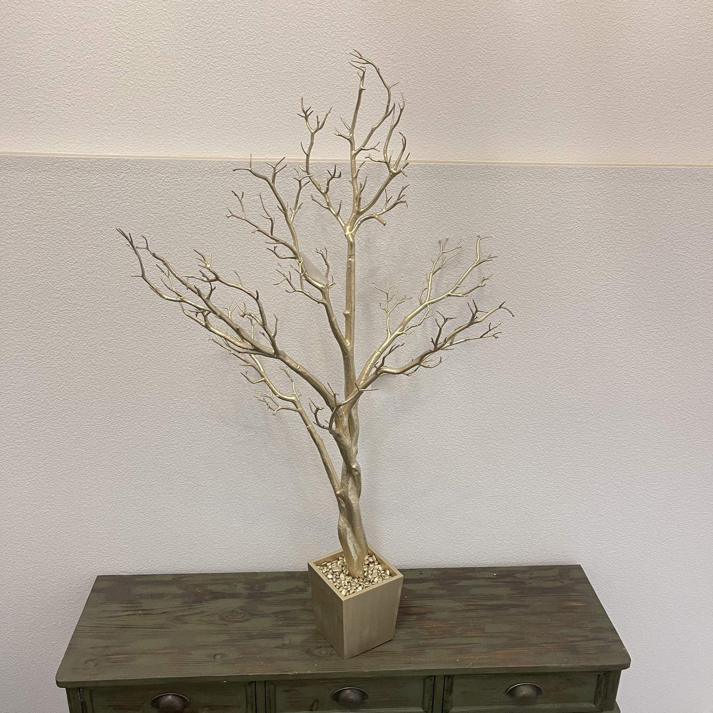 48" Gold Artificial Manzanita Tree In Gold Planter Pot - HomeRoots - Flyclothing LLC