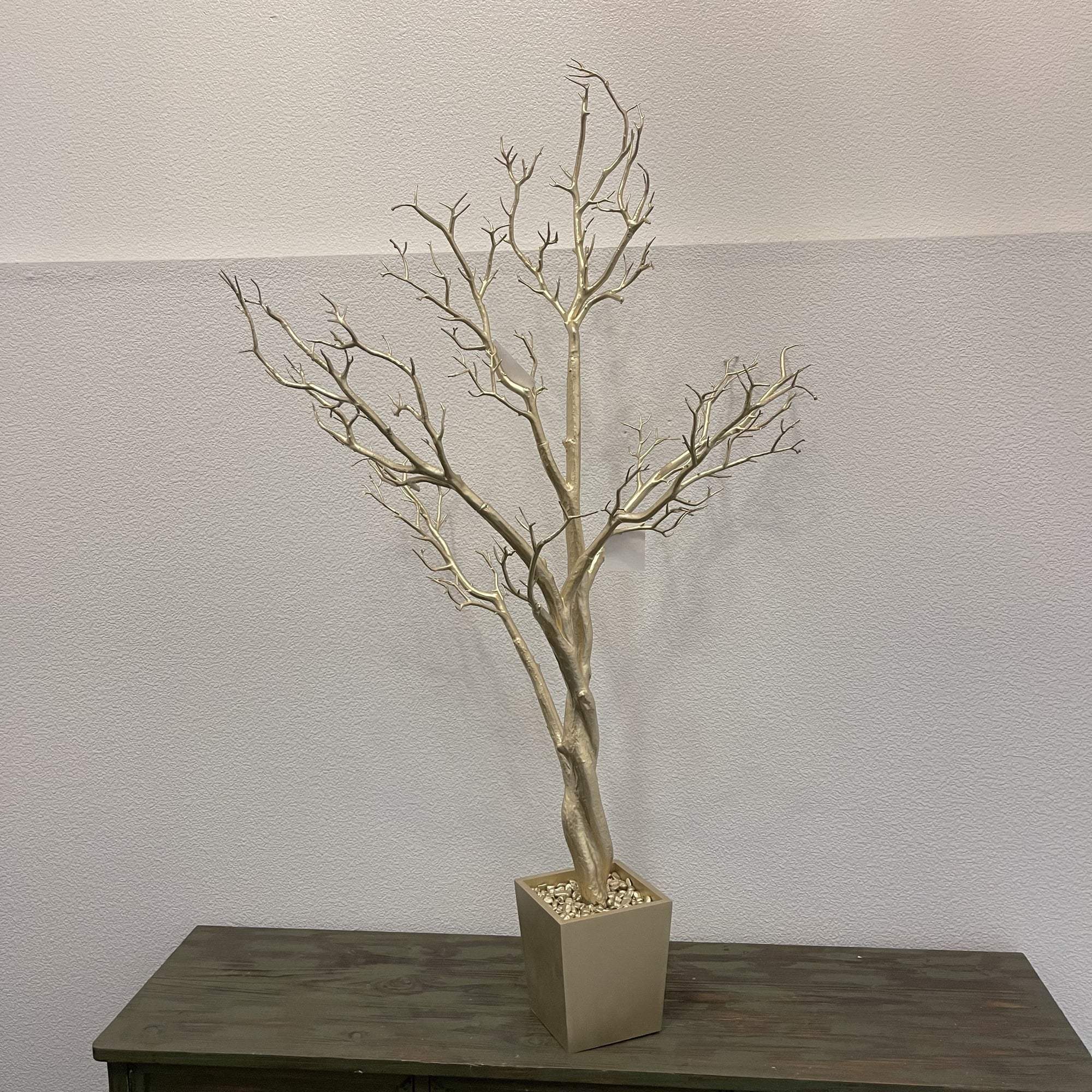 48" Silver Artificial Manzanita Tree In Silver Planter Pot - HomeRoots - Flyclothing LLC