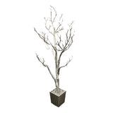 48" Silver Artificial Manzanita Tree In Silver Planter Pot - HomeRoots - Flyclothing LLC