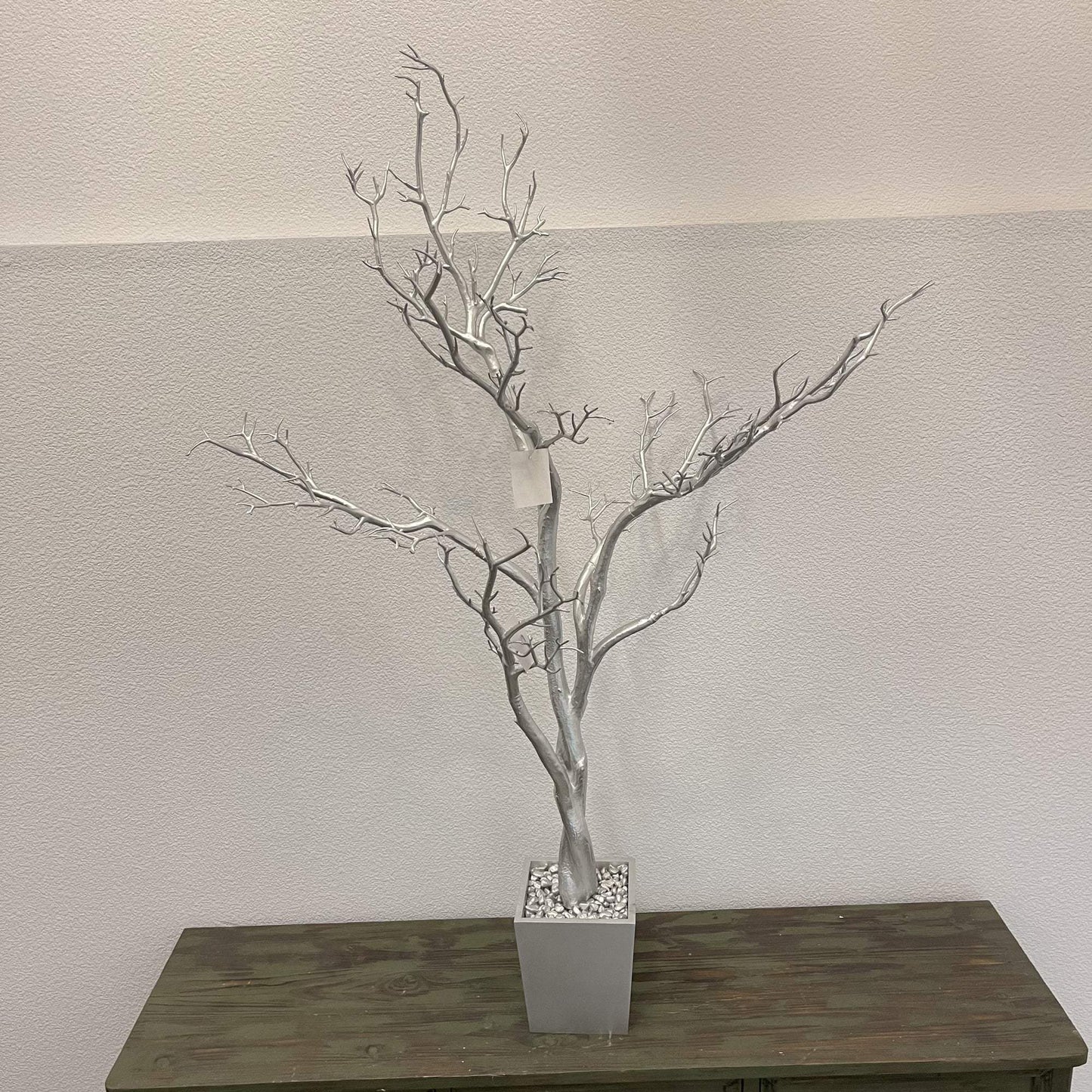 48" Silver Artificial Manzanita Tree In Silver Planter Pot - HomeRoots - Flyclothing LLC