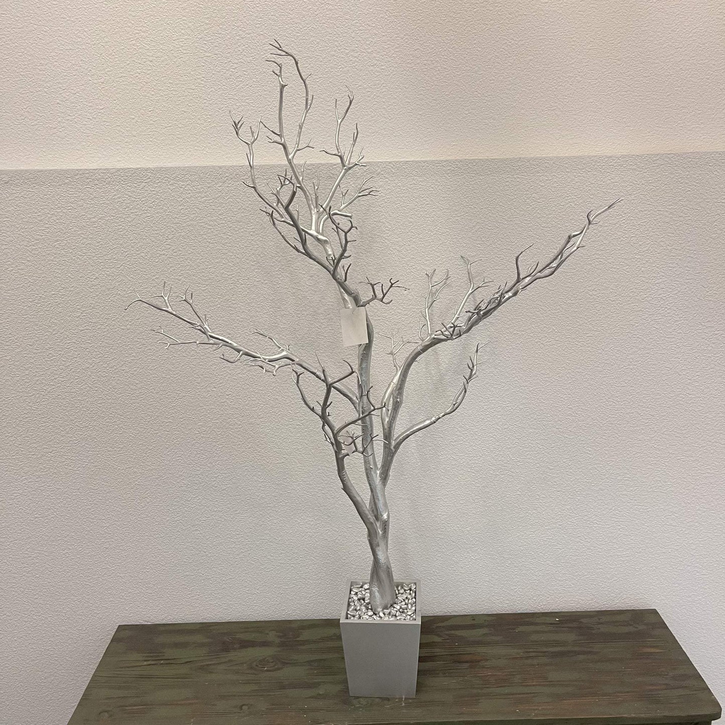 48" Silver Artificial Manzanita Tree In Silver Planter Pot - HomeRoots - Flyclothing LLC
