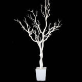 48" White Artificial Manzanita Tree In White Planter Pot - HomeRoots - Flyclothing LLC
