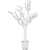 48" White Artificial Manzanita Tree In White Planter Pot - HomeRoots - Flyclothing LLC