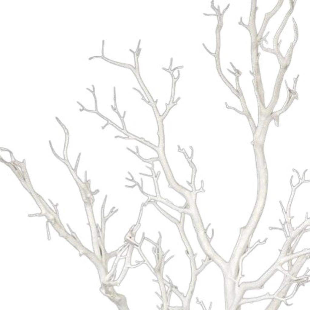48" White Artificial Manzanita Tree In White Planter Pot - HomeRoots - Flyclothing LLC