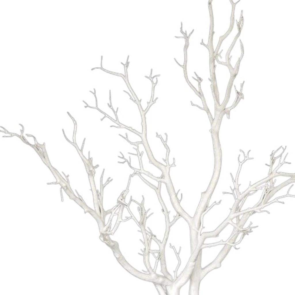 48" White Artificial Manzanita Tree In White Planter Pot - HomeRoots - Flyclothing LLC