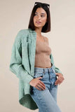 VERY J Mineral Washed Gauze Button Down Shirt - Trendsi - Flyclothing LLC