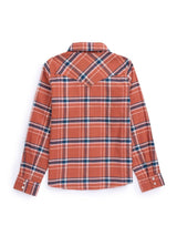Girl's Ely Cattleman Rust Plaid Flannel Western Snap Shirt - Ely Cattleman - Flyclothing LLC