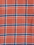 Girl's Ely Cattleman Rust Plaid Flannel Western Snap Shirt - Ely Cattleman
