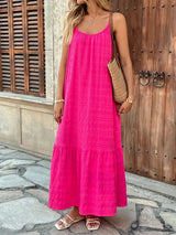 Scoop Neck Tiered Maxi Cami Dress - Trendsi - Flyclothing LLC