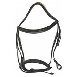 Henri de Rivel Pro Mono Crown Fancy Bridle with Patent Leather Piping and Laced Reins - Breeches.com - Flyclothing LLC