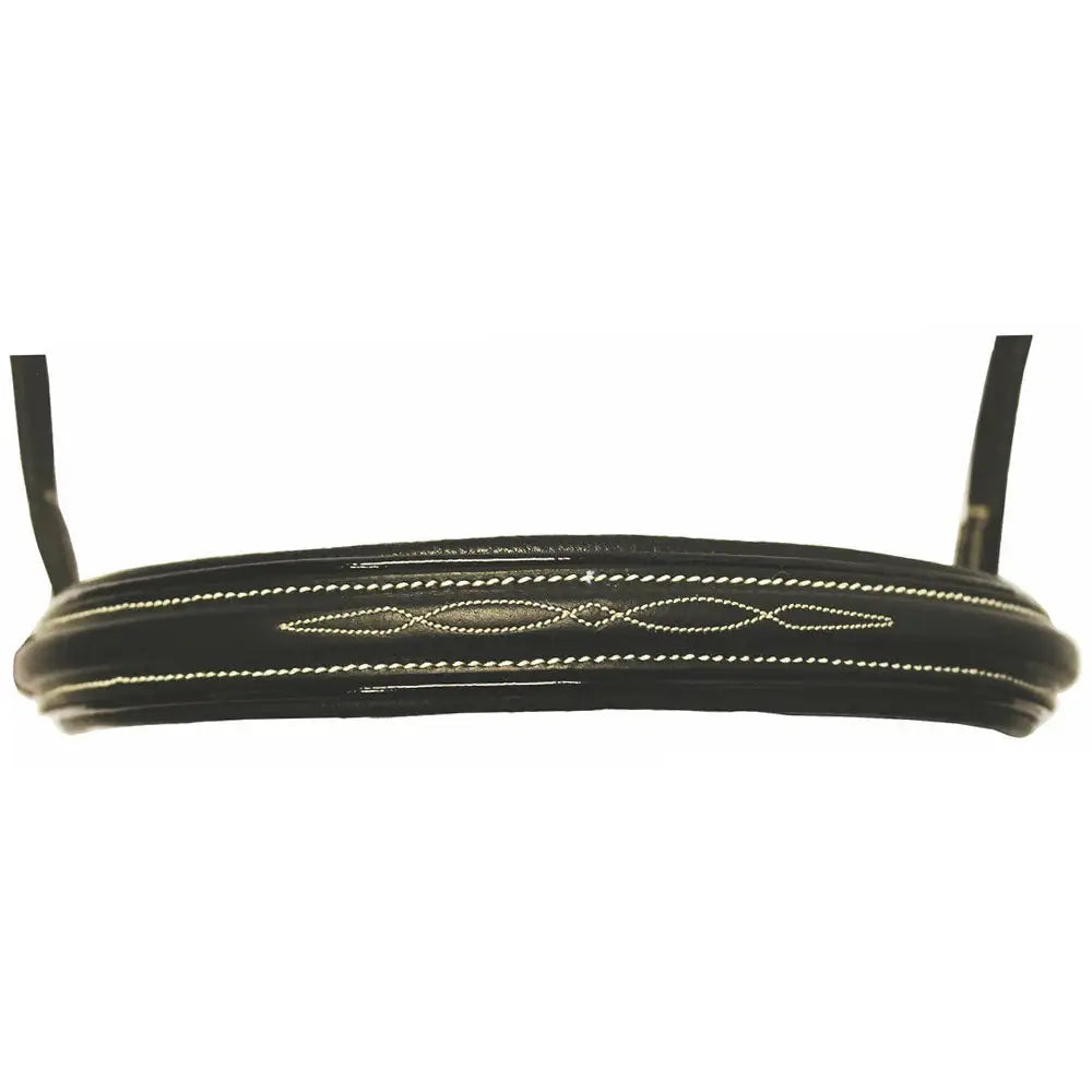 Henri de Rivel Pro Mono Crown Fancy Bridle with Patent Leather Piping and Laced Reins - Breeches.com - Flyclothing LLC