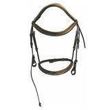 Henri de Rivel Pro Mono Crown Fancy Bridle with Patent Leather Piping and Laced Reins - Breeches.com - Flyclothing LLC