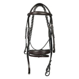 Henri de rivel Jamaika Pro Anatomical Fancy Raised Wide Flash Noseband Bridle with Raised laced reins - Breeches.com - Flyclothing LLC