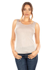 EGI Exclusive Collections Women's Modal Cashmere Blend Tank Top. Proudly Made in Italy (5219) - tittimitti - Flyclothing LLC
