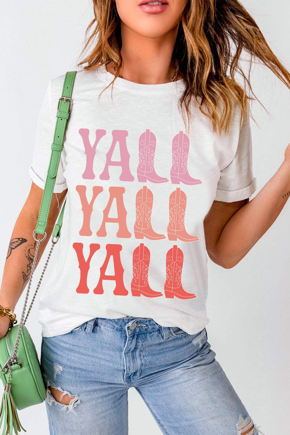 Letter Graphic Round Neck Short Sleeve T-Shirt - Trendsi - Flyclothing LLC