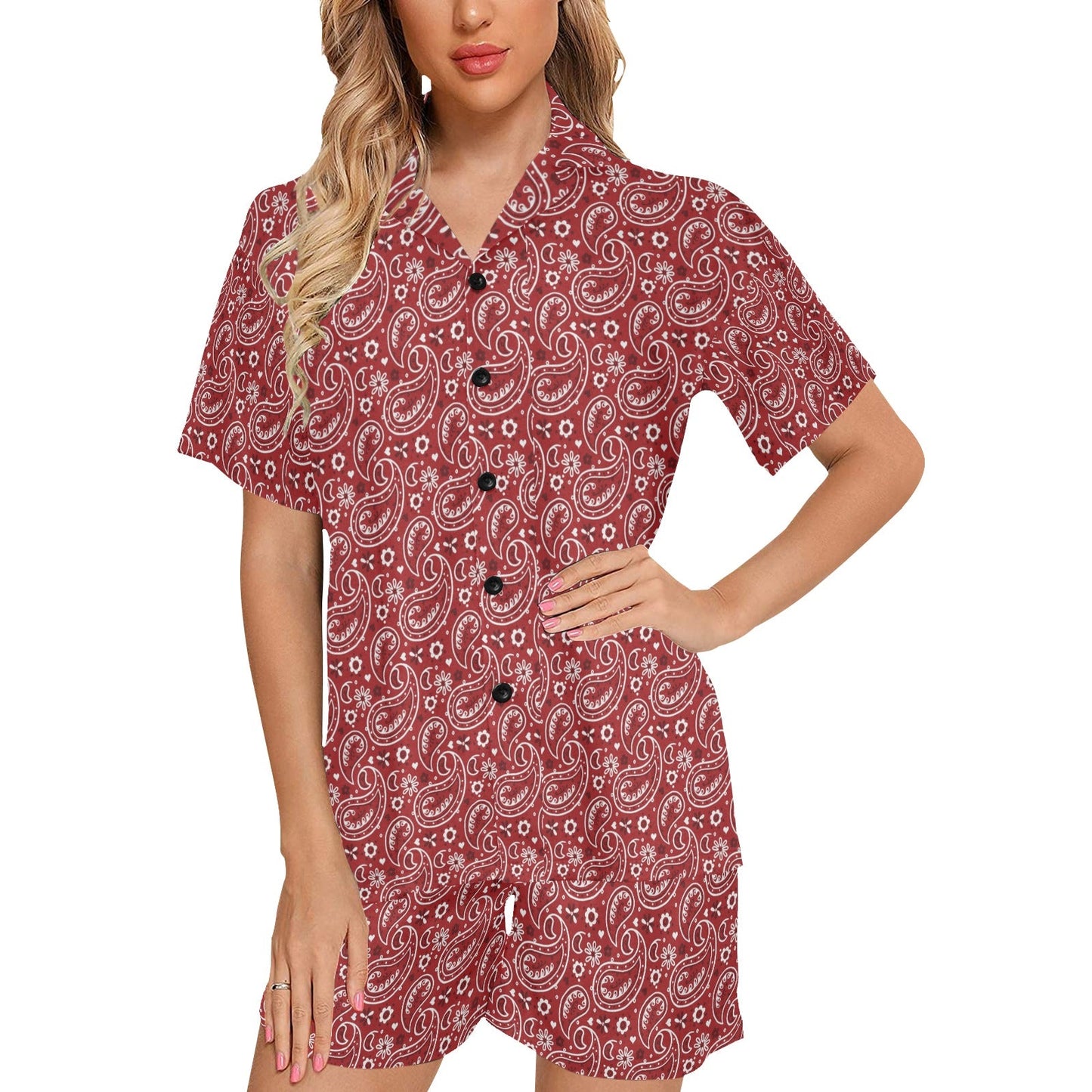 Baha Ranch Red Bandana Women's Western Pajama Set