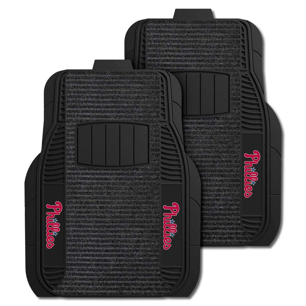 MLB - Philadelphia Phillies 2-pc Deluxe Car Mat Set - Logo Brands - Flyclothing LLC