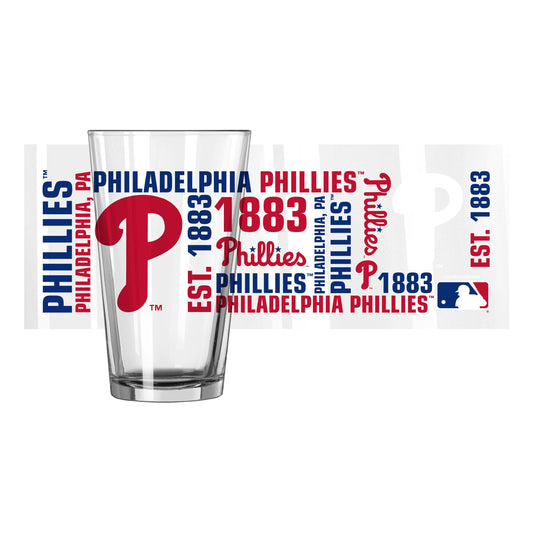 Philadelphia Phillies 16oz Spirit Pint Glass - Logo Brands - Flyclothing LLC