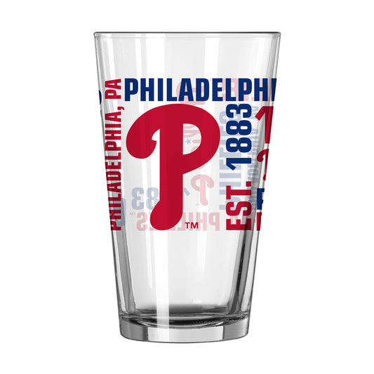 Philadelphia Phillies 16oz Spirit Pint Glass - Logo Brands - Flyclothing LLC