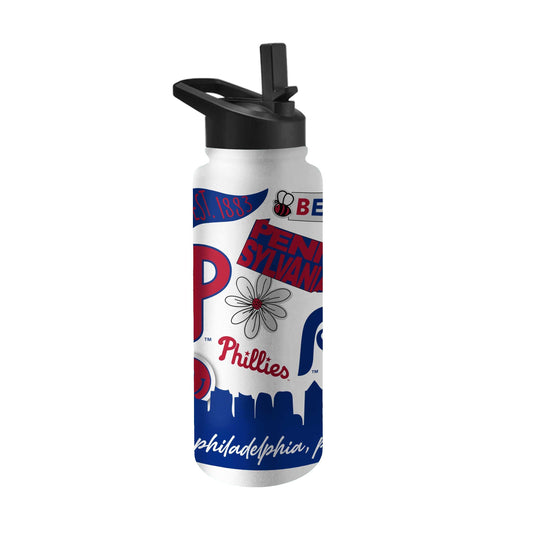 Philadelphia Phillies 34oz Native Quencher Bottle - Logo Brands - Flyclothing LLC