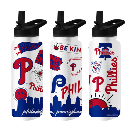 Philadelphia Phillies 34oz Native Quencher Bottle - Logo Brands - Flyclothing LLC