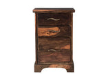 30" Dark Brown Solid Wood Three Drawer Live Edge Filing Cabinet - Homeroots - Flyclothing LLC