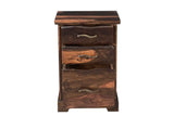 30" Dark Brown Solid Wood Three Drawer Live Edge Filing Cabinet - Homeroots - Flyclothing LLC