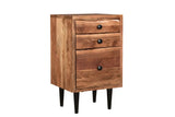 30" Brown Solid Wood Three Drawer Live Edge Filing Cabinet - Homeroots - Flyclothing LLC