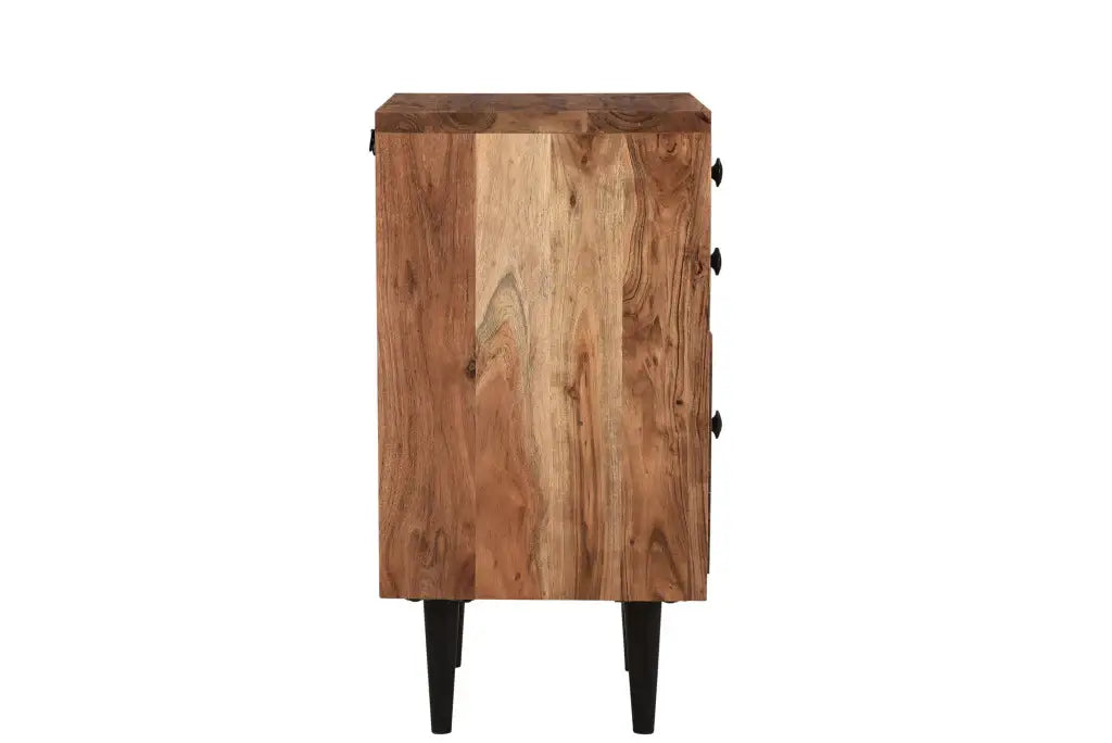 30" Brown Solid Wood Three Drawer Live Edge Filing Cabinet - Homeroots - Flyclothing LLC