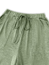 Tied Wide Leg Pants with Pockets - Trendsi - Flyclothing LLC
