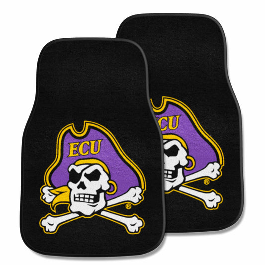 East Carolina Pirates Front Carpet Car Mat Set - 2 Pieces - East Carolina