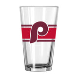 Philadelphia Phillies Vintage 16oz Stripe Pint Glass - Logo Brands - Flyclothing LLC