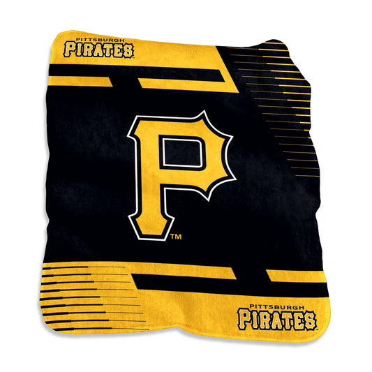 Pittsburgh Pirates Raschel Double Stripe Throw - Logo Brands - Flyclothing LLC