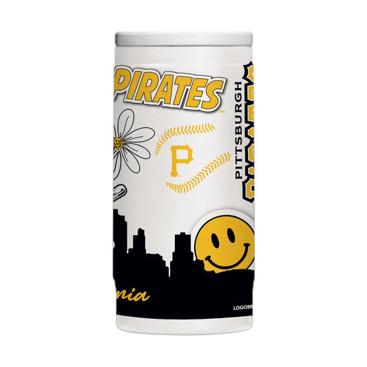 Pittsburgh Pirates 12oz Native Powdercoat SlimCan Coolie - Logo Brands - Flyclothing LLC