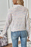 Confetti Button Up Long Sleeve Cardigan - Trendsi - Flyclothing LLC
