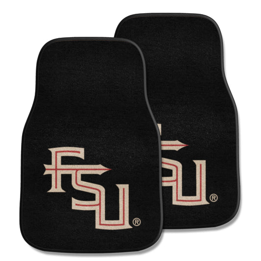 Florida State Seminoles Front Carpet Car Mat Set - 2 Pieces, Black - Florida State