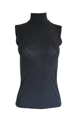 EGI Exclusive Collections Women's Modal Cashmere Blend Mock Neck Sleeveless Top. Proudly Made in Italy (5239) - tittimitti - Flyclothing LLC