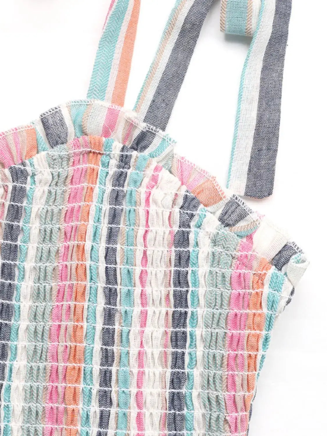 Contrast Striped Square Neck Cami Dress - Trendsi - Flyclothing LLC