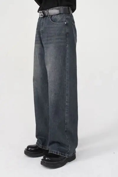Wide Leg Jeans with Pockets - Trendsi - Flyclothing LLC