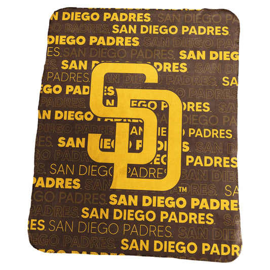 SD Padres Classic Fleece Throw - Logo Brands - Flyclothing LLC
