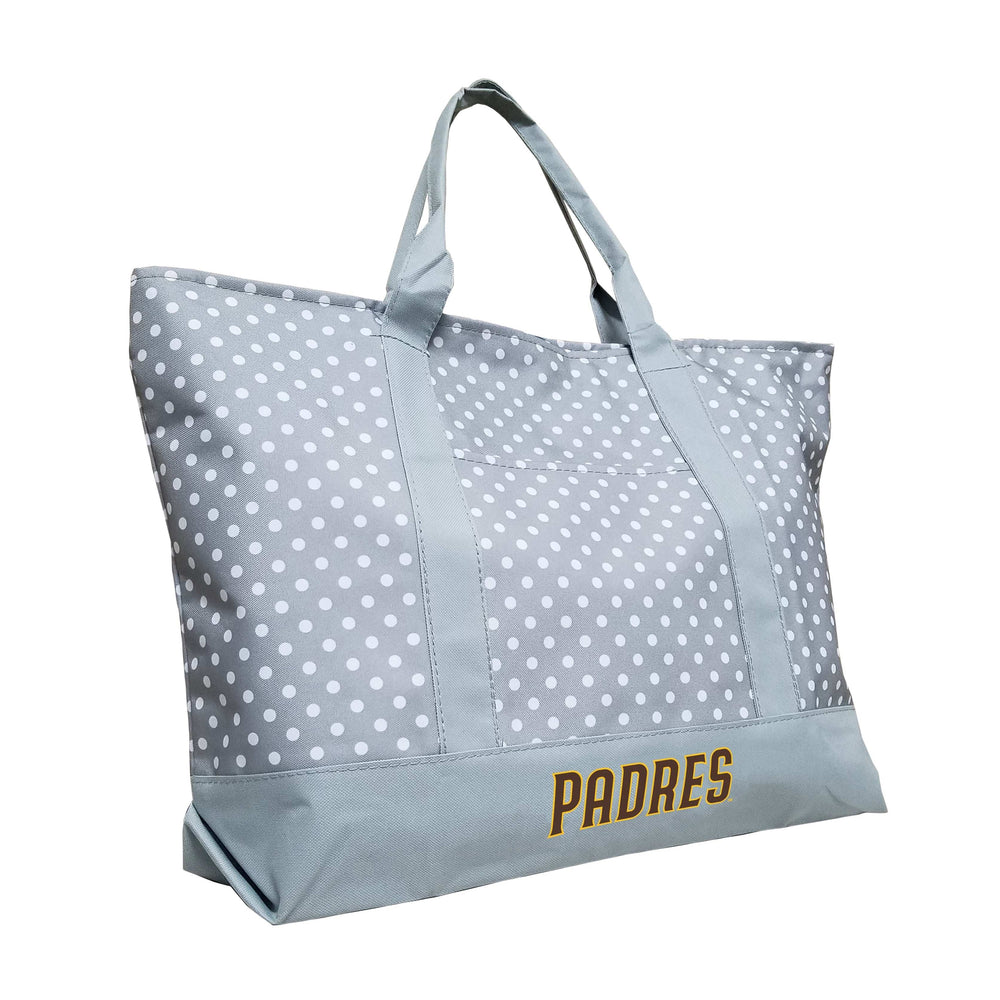 San Diego Padres Gray Dot Tote f/ Primary Wdmk - Logo Brands - Flyclothing LLC